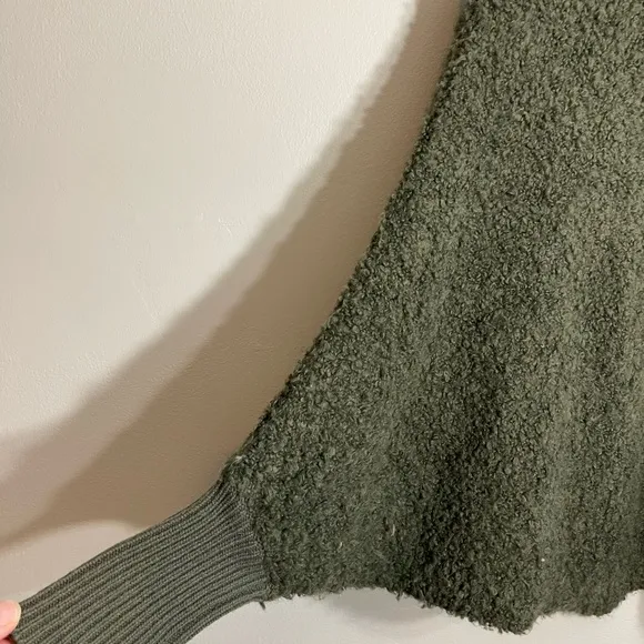 BCBGMAXAZRIA Military Green High Low Turtleneck Sweater