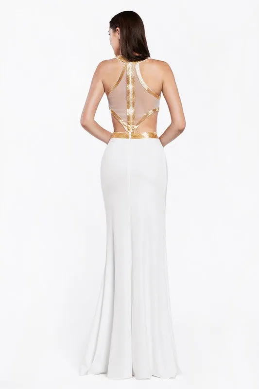 Beaded Gold Gown