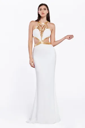 Beaded Gold Gown