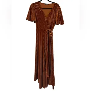 Beautiful burnt orange corduroy wrap dress
