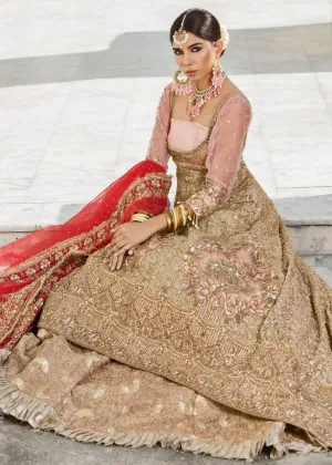 Beautiful Indian designer bridal dress in pink and red color # B3343