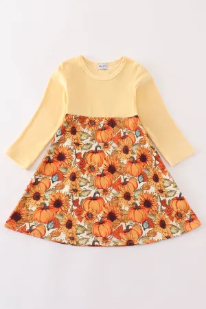 Beige Velvet Pumpkin Dress