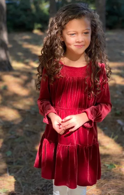 Bennett Dress Velvet Burgundy