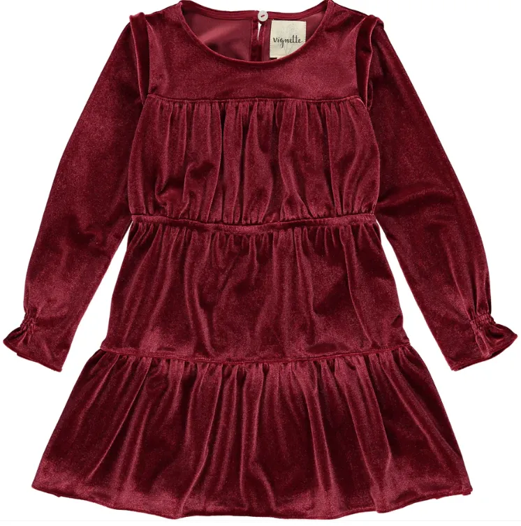 Bennett Dress Velvet Burgundy