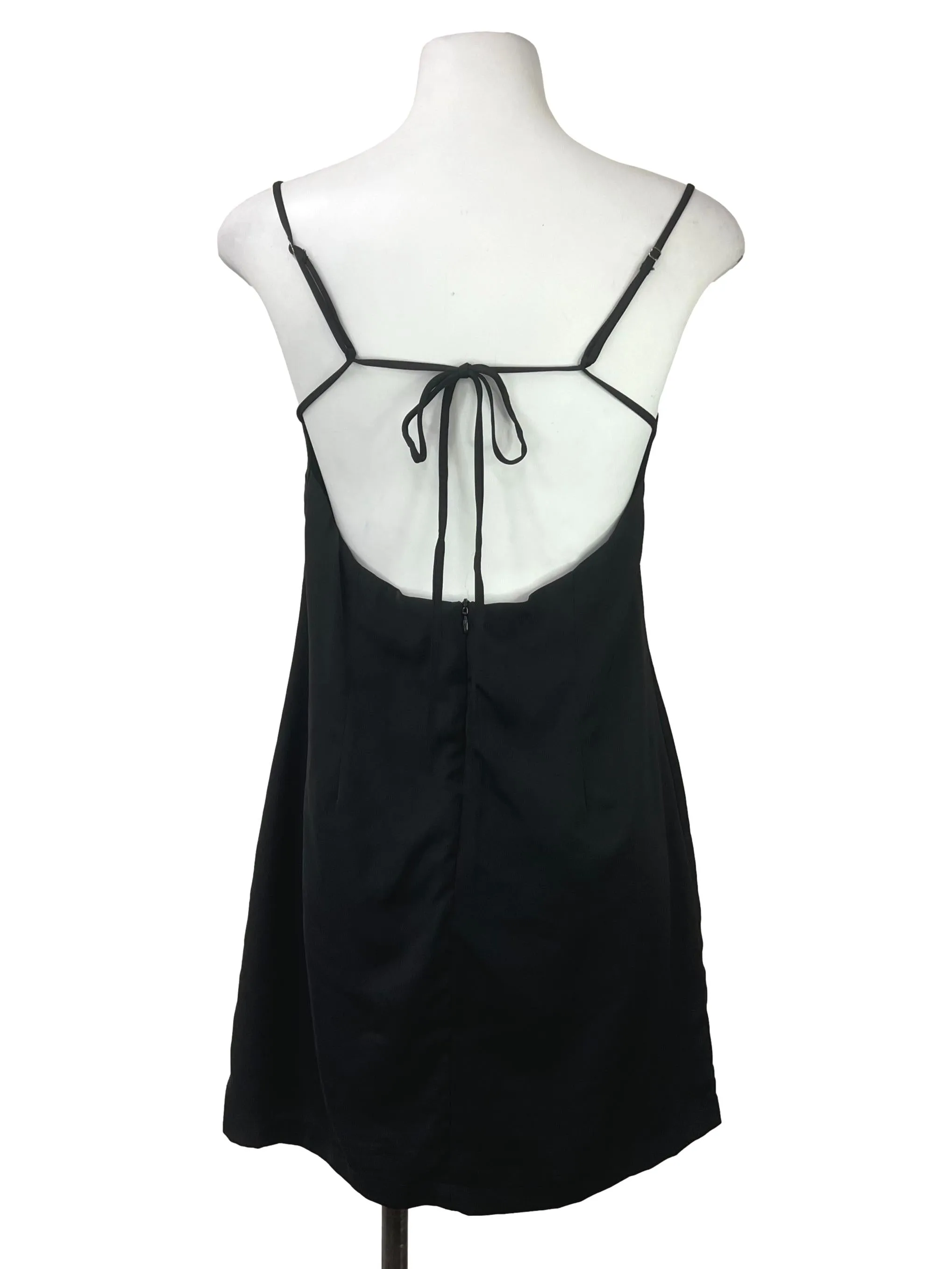 Black Backless Mini Dress