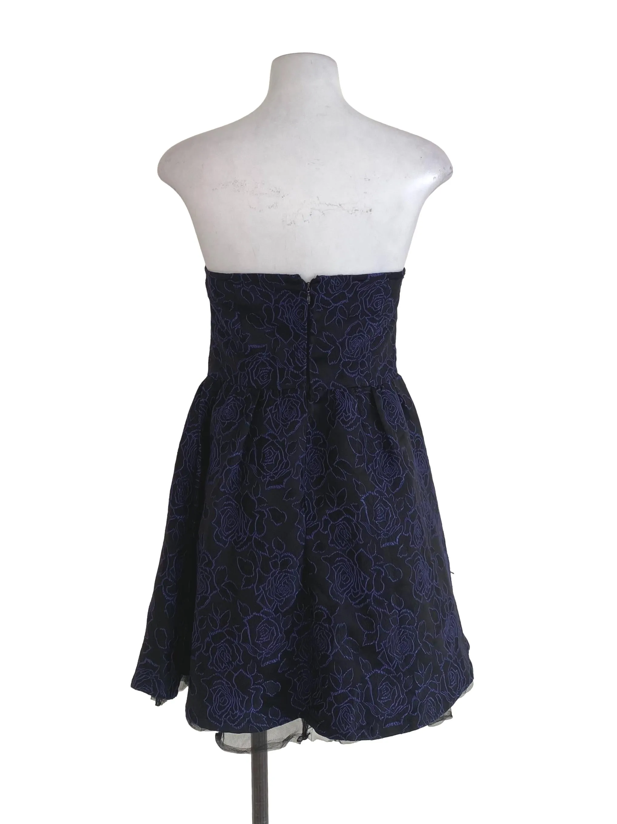 Black Floral Brocade Dress
