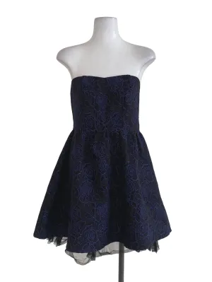 Black Floral Brocade Dress