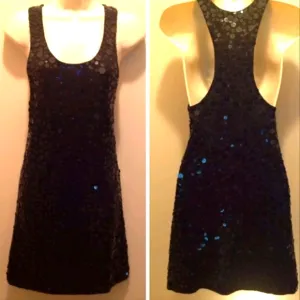 BLACK MAGENTA SEQUIN MINI 21 H&amp;M MANDESS STYLE