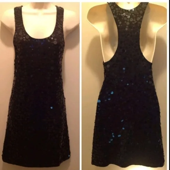 BLACK MAGENTA SEQUIN MINI 21 H&amp;M MANDESS STYLE