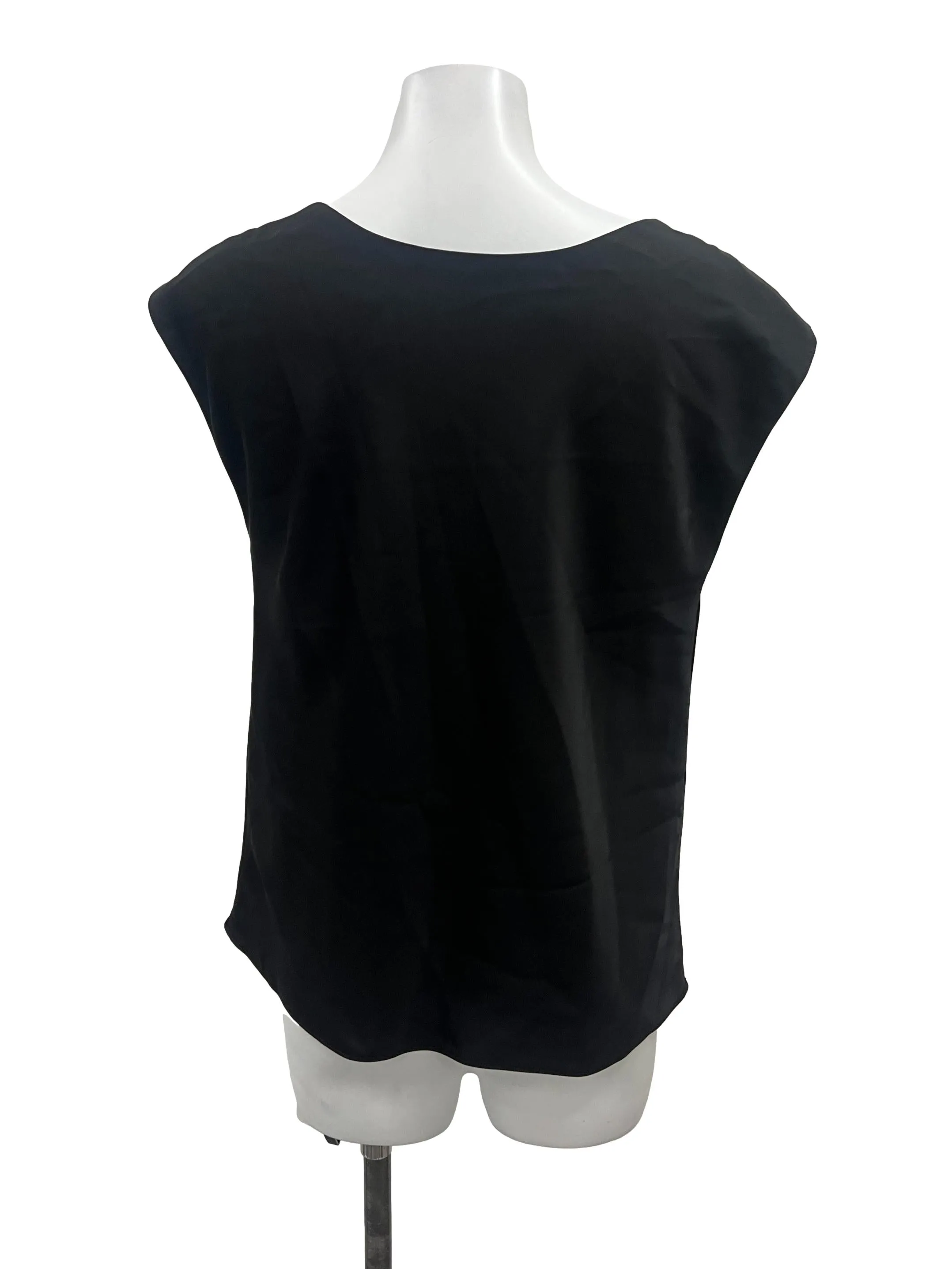 Black Satin Slip Top