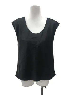 Black Satin Slip Top