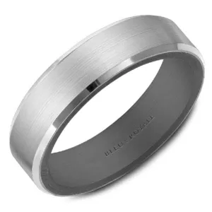 Bleu Royale Satin Finish with Tantalum Inside Wedding Band