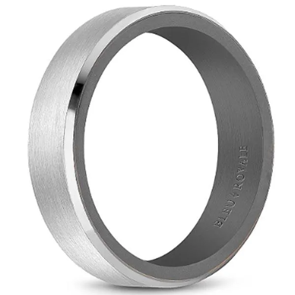 Bleu Royale Satin Finish with Tantalum Inside Wedding Band