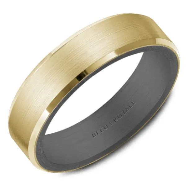 Bleu Royale Satin Finish with Tantalum Inside Wedding Band