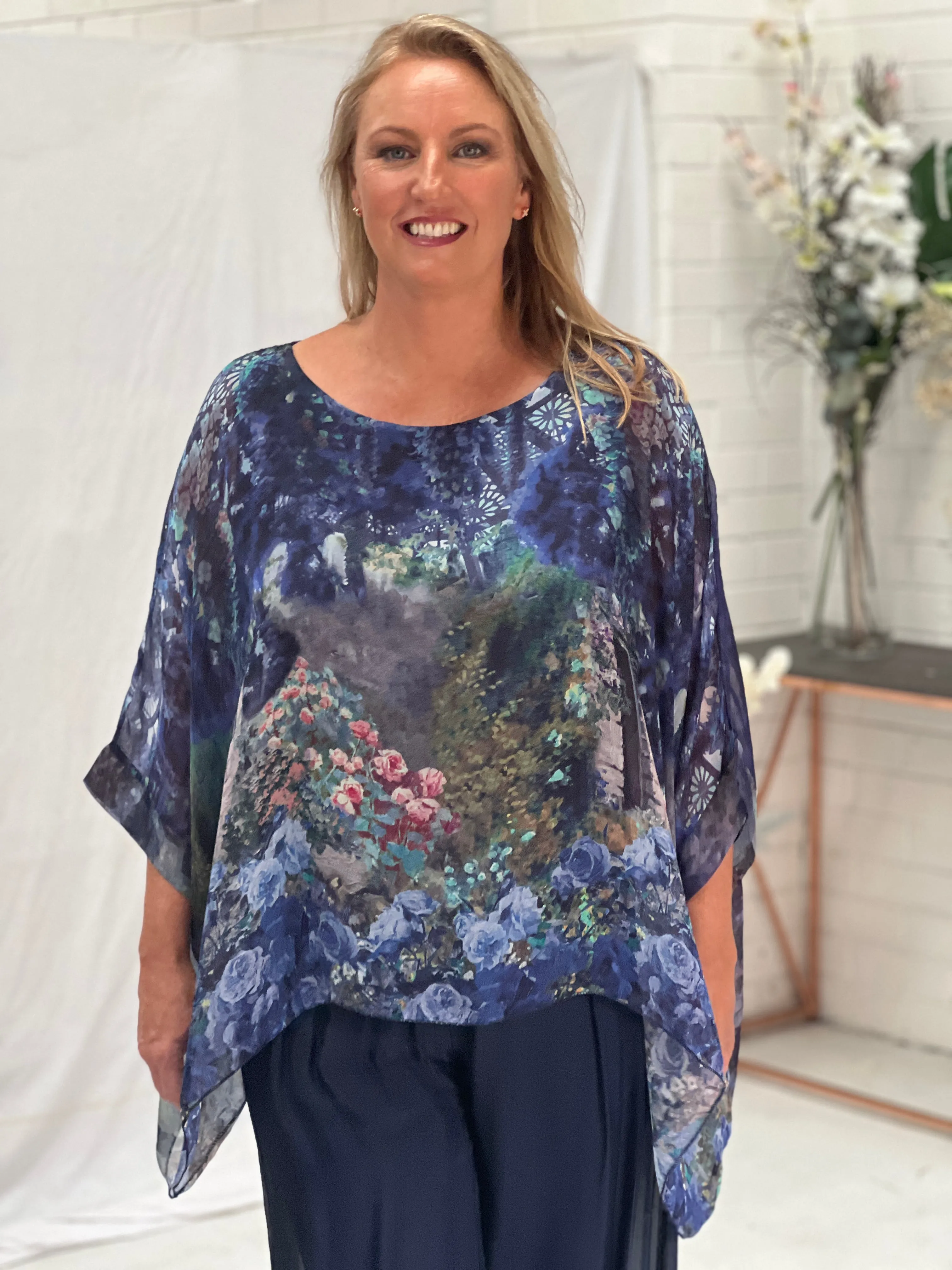 Brax Landscape Silk Top