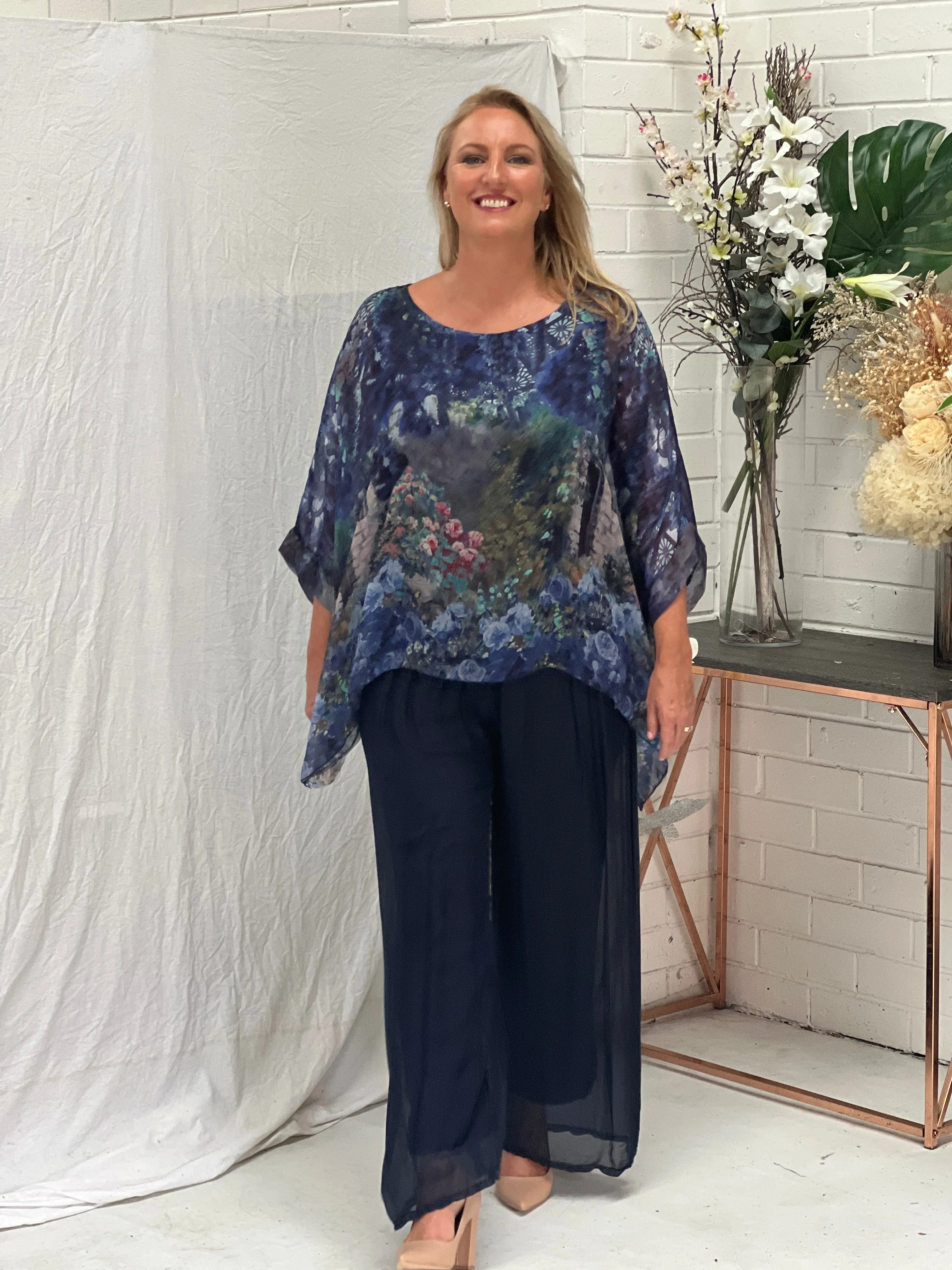Brax Landscape Silk Top