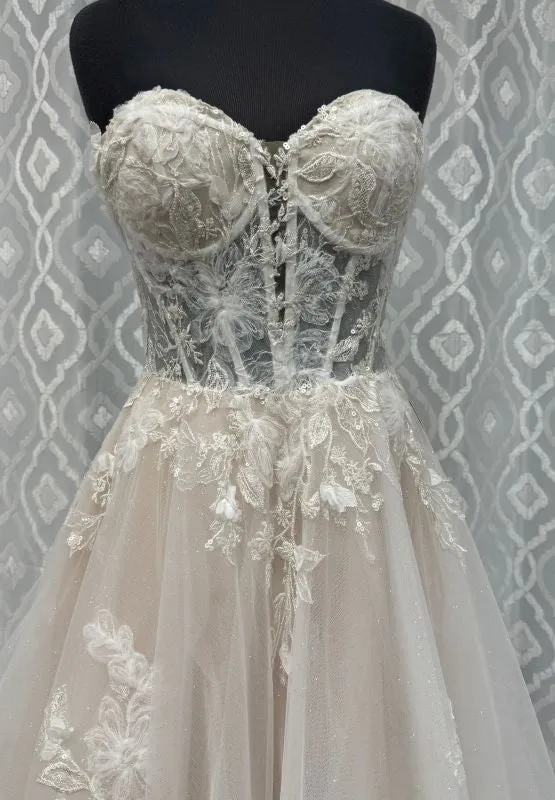 Bridal Sense Size 8 6194NU Ivory/Nude Gown