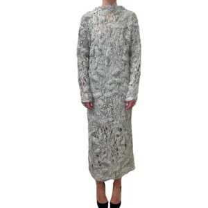 Brunello Grey Sequin Open Knit Dress with Liner (NWT)