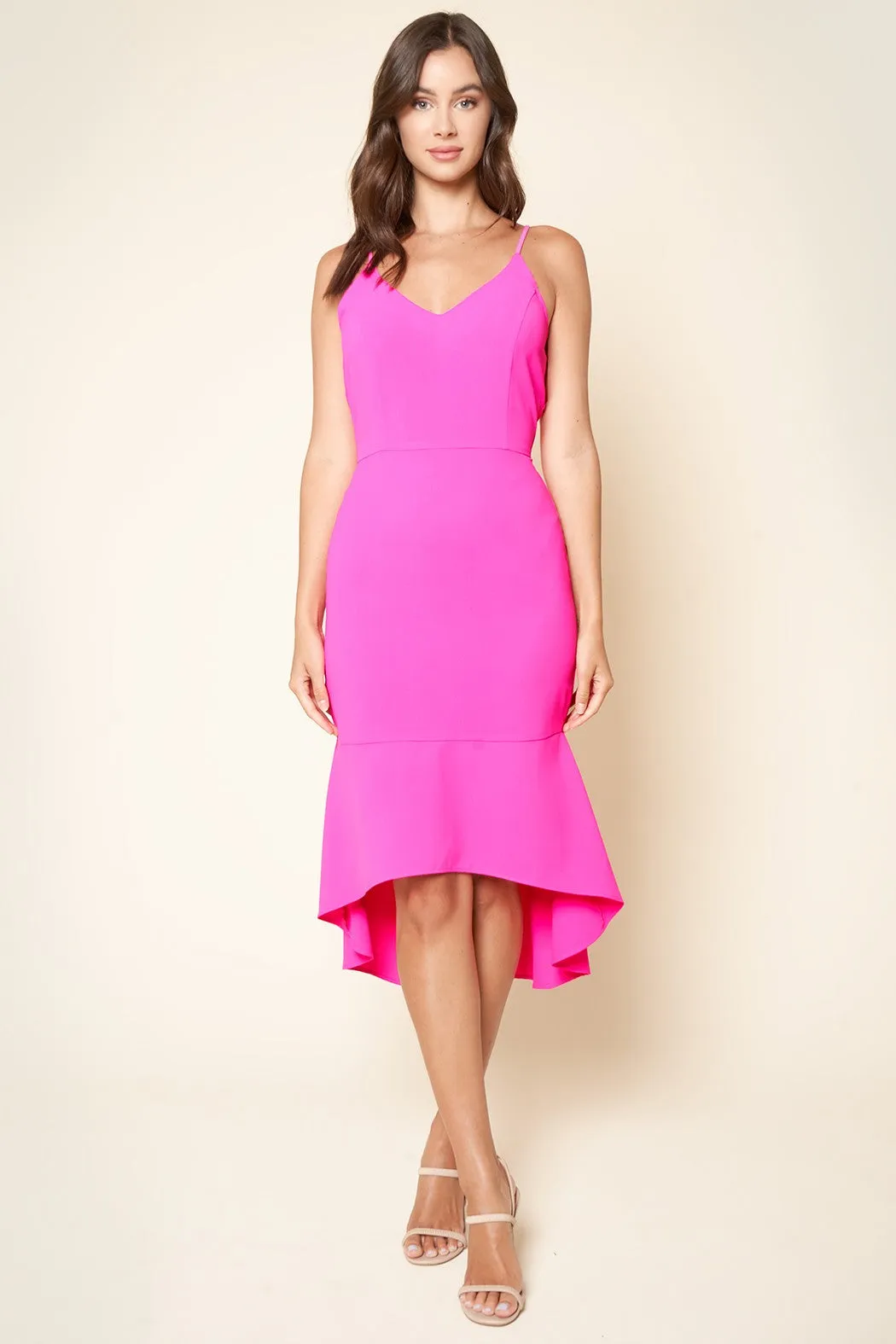 Brylen High-low Pink Dress
