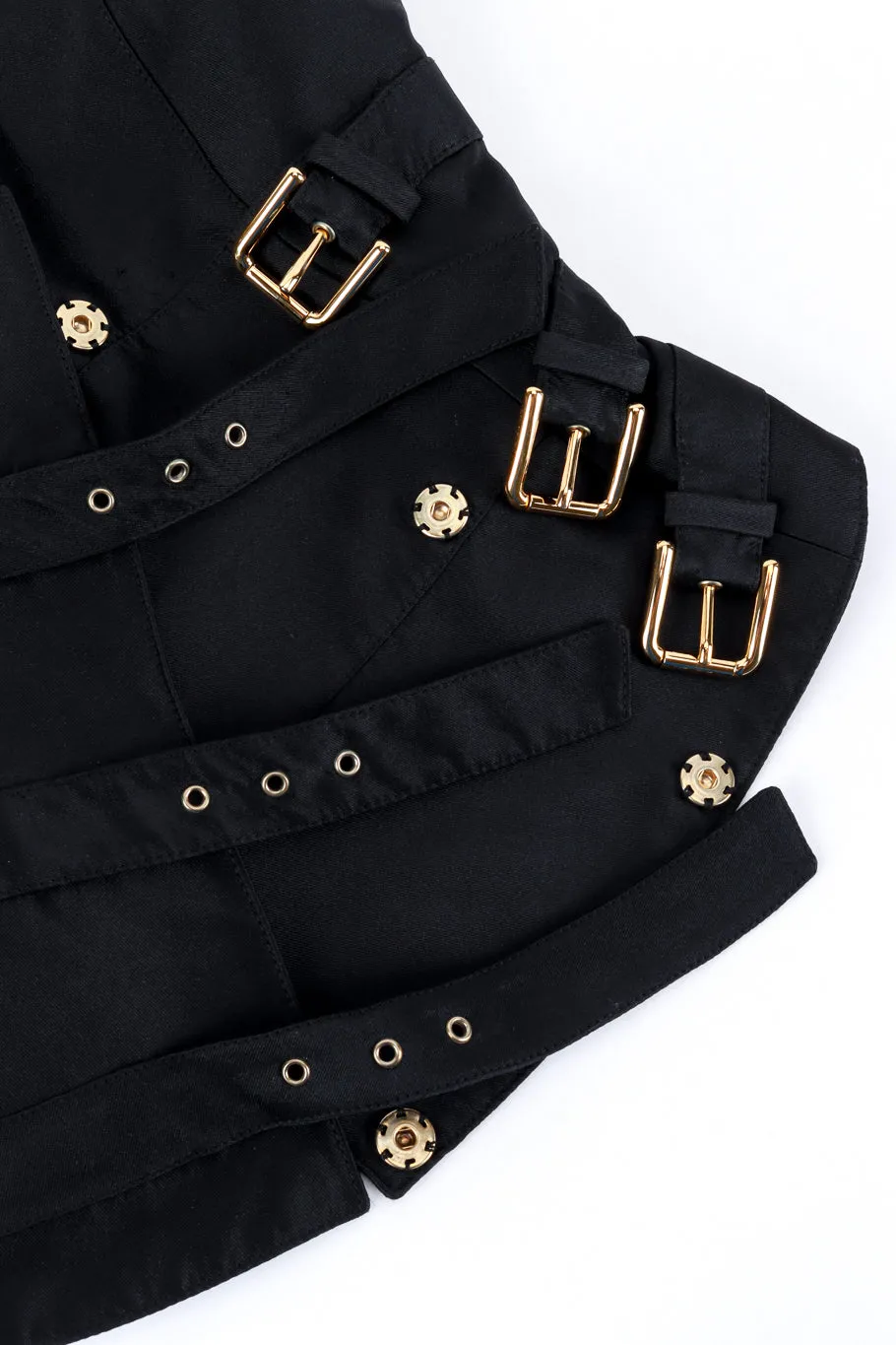 Buckle Corset Silk Top