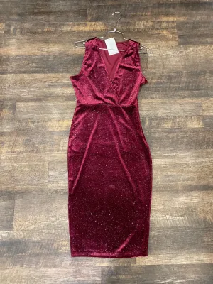 Burgundy Velvet Midi Dress