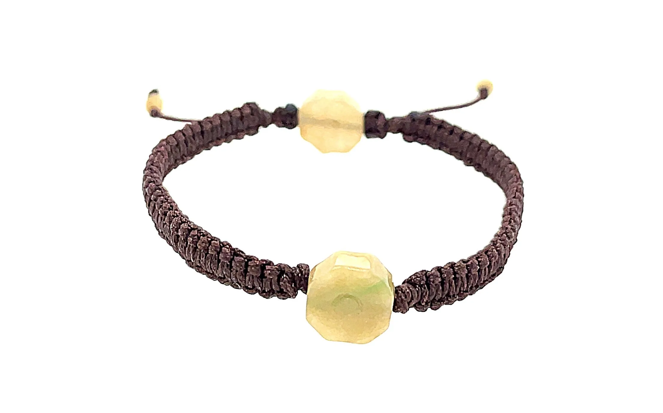 Burmese Jadeite Baqua Children's Silk Bracelet