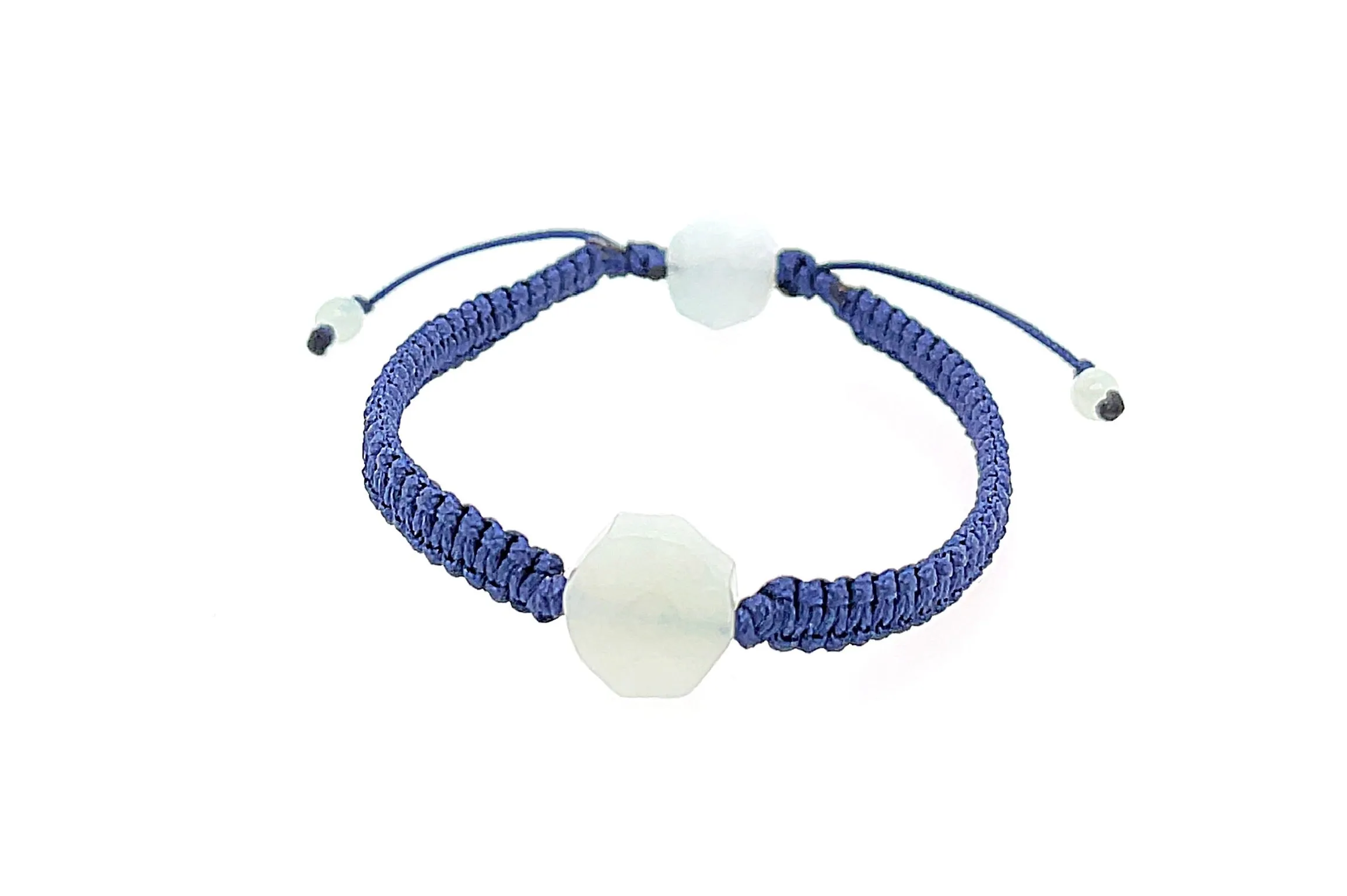 Burmese Jadeite Baqua Children's Silk Bracelet