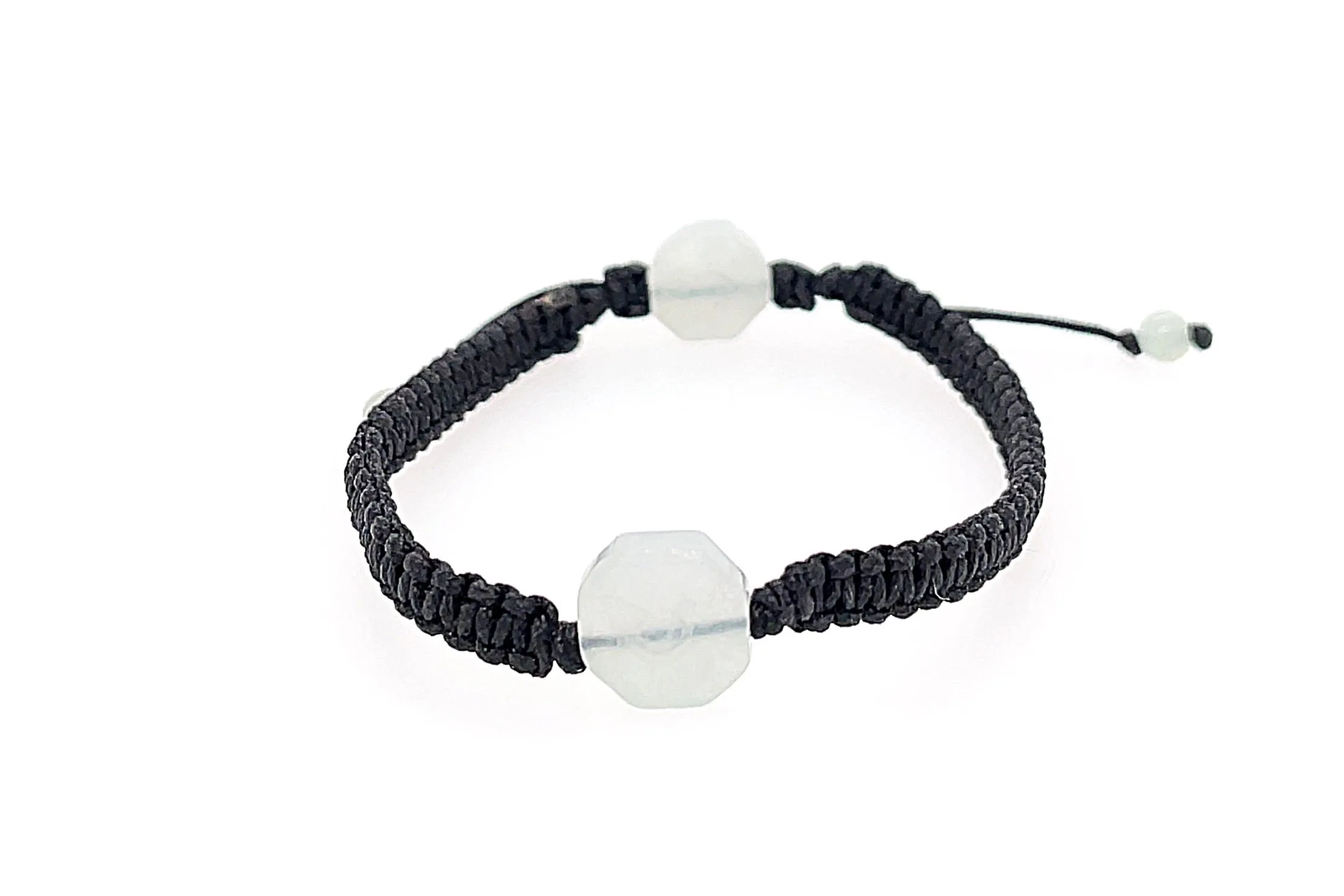 Burmese Jadeite Baqua Children's Silk Bracelet