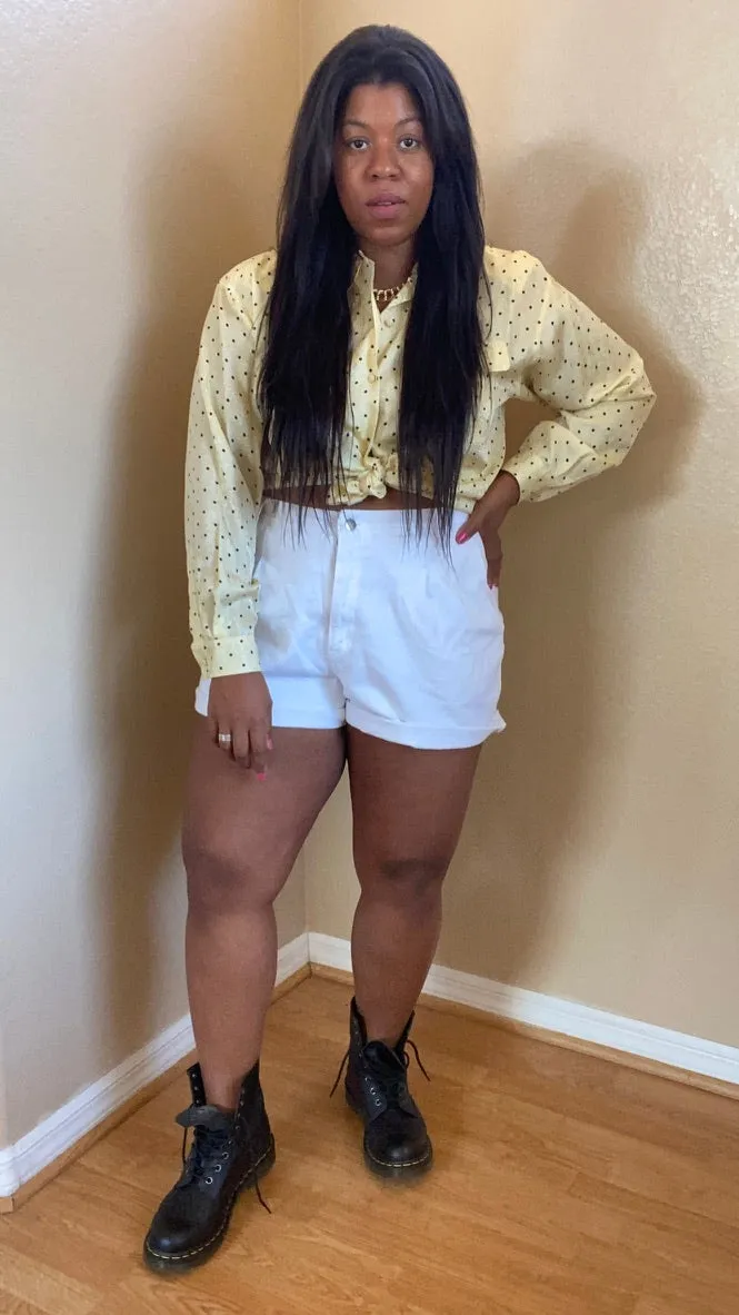 Buttercream Polka Dot Top