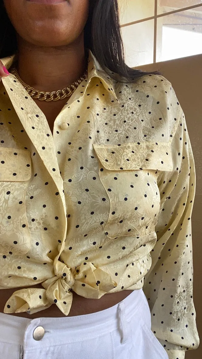 Buttercream Polka Dot Top
