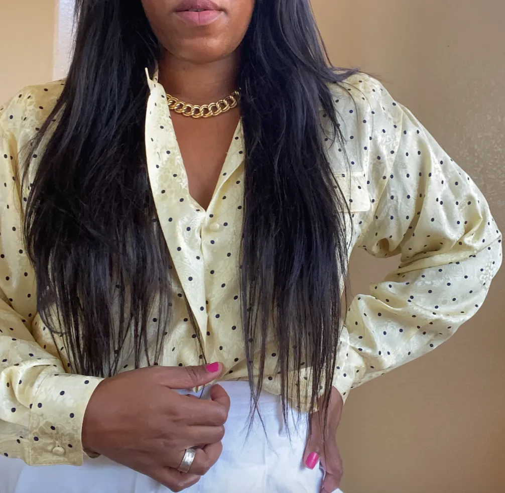 Buttercream Polka Dot Top