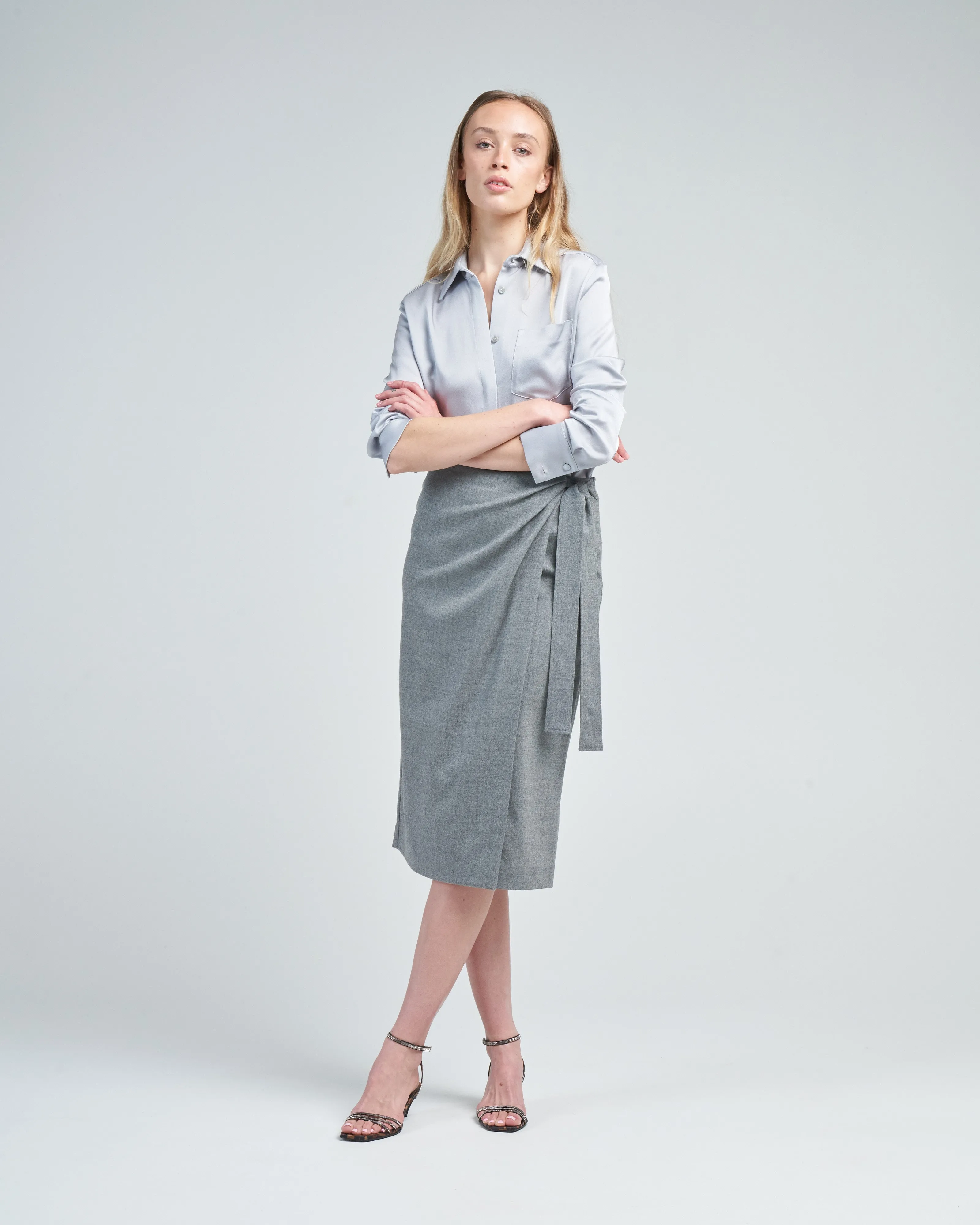 button up silk shirt