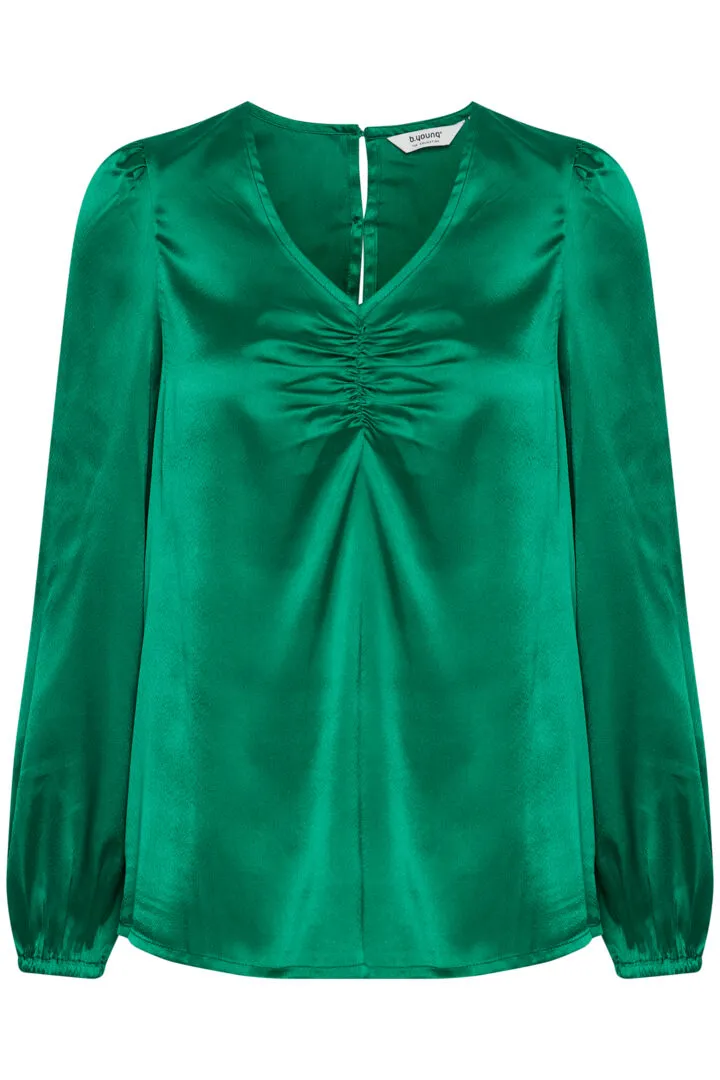 b.young green satin top