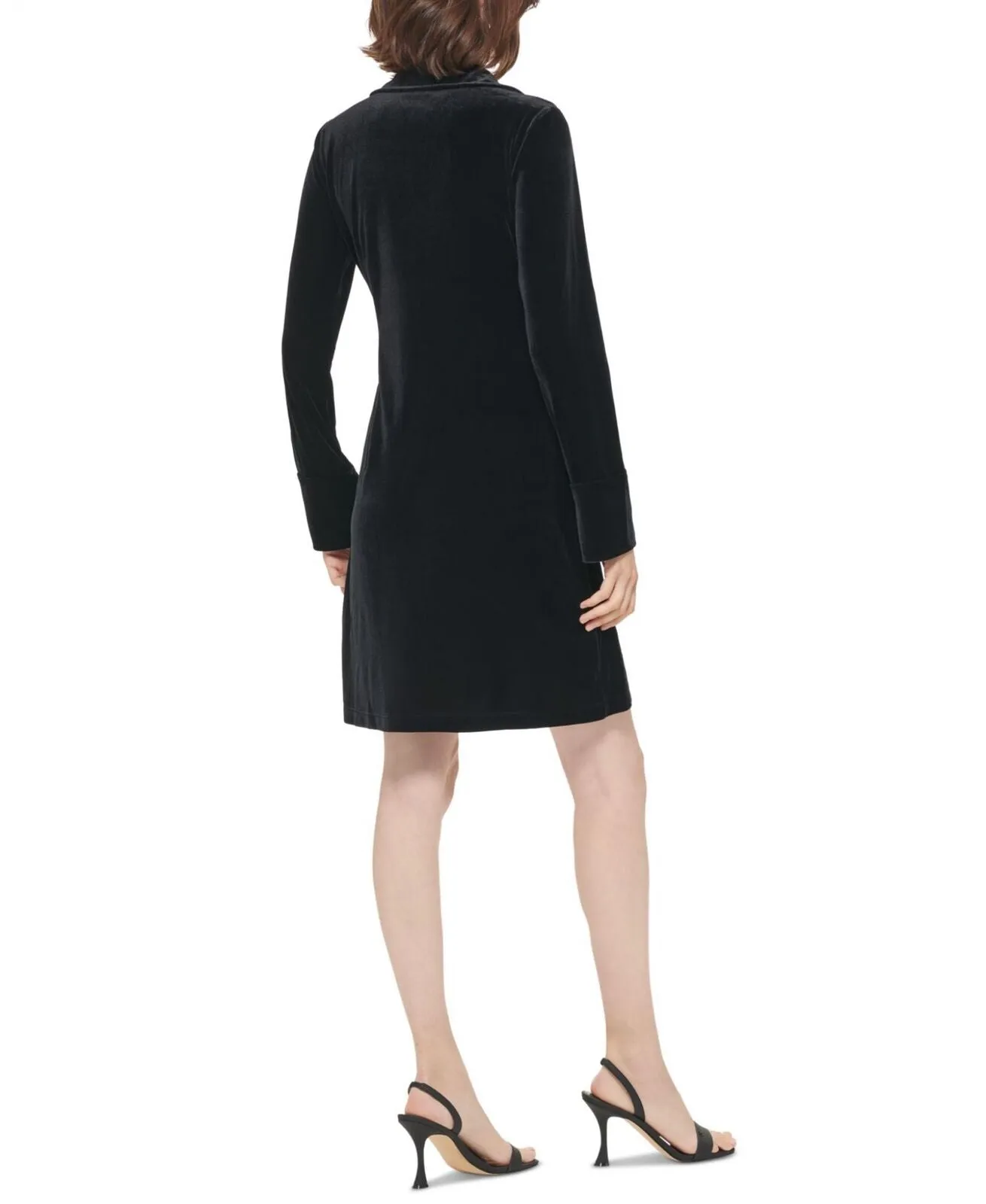 Calvin Klein Womens Twist-Front Velvet Fit & Flare Dress 16545f1ee81076