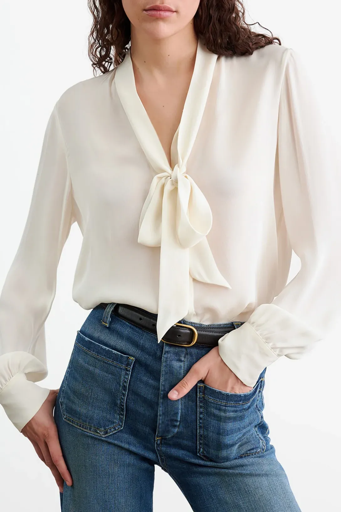 Carina Silk Blouse | Ivory
