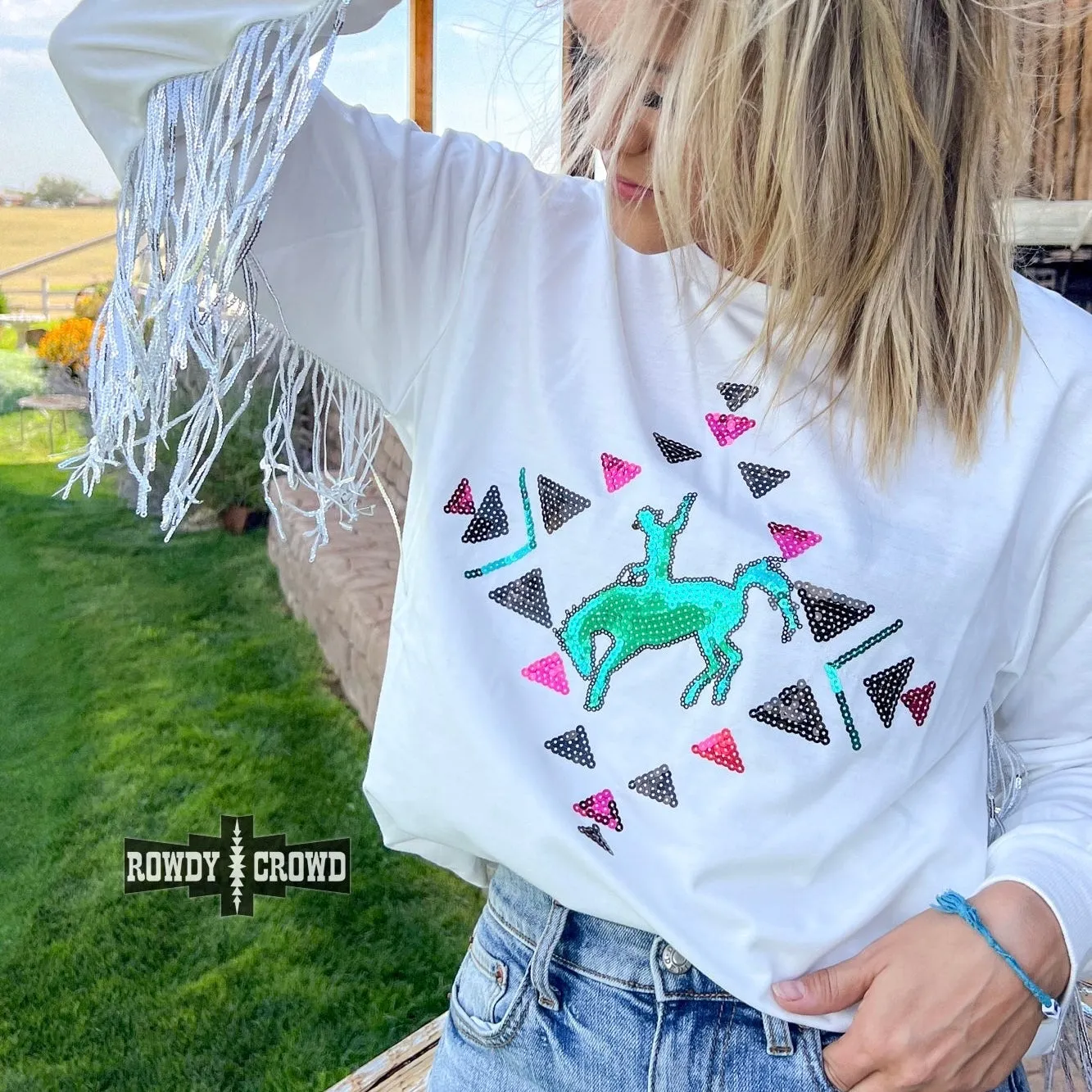 Casanova Sequin Fringe Sweater
