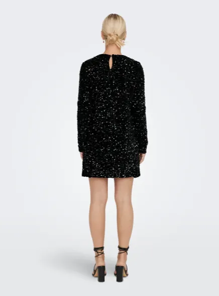 Cassandra Sequin Long Sleeve Dress