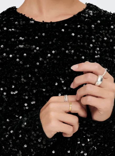 Cassandra Sequin Long Sleeve Dress