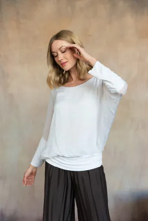 Cassandra Silk Top (White)