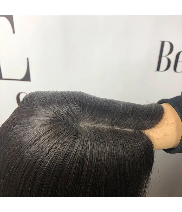 Certificated Jewish Wig With Silk Top Human Hair Wigs