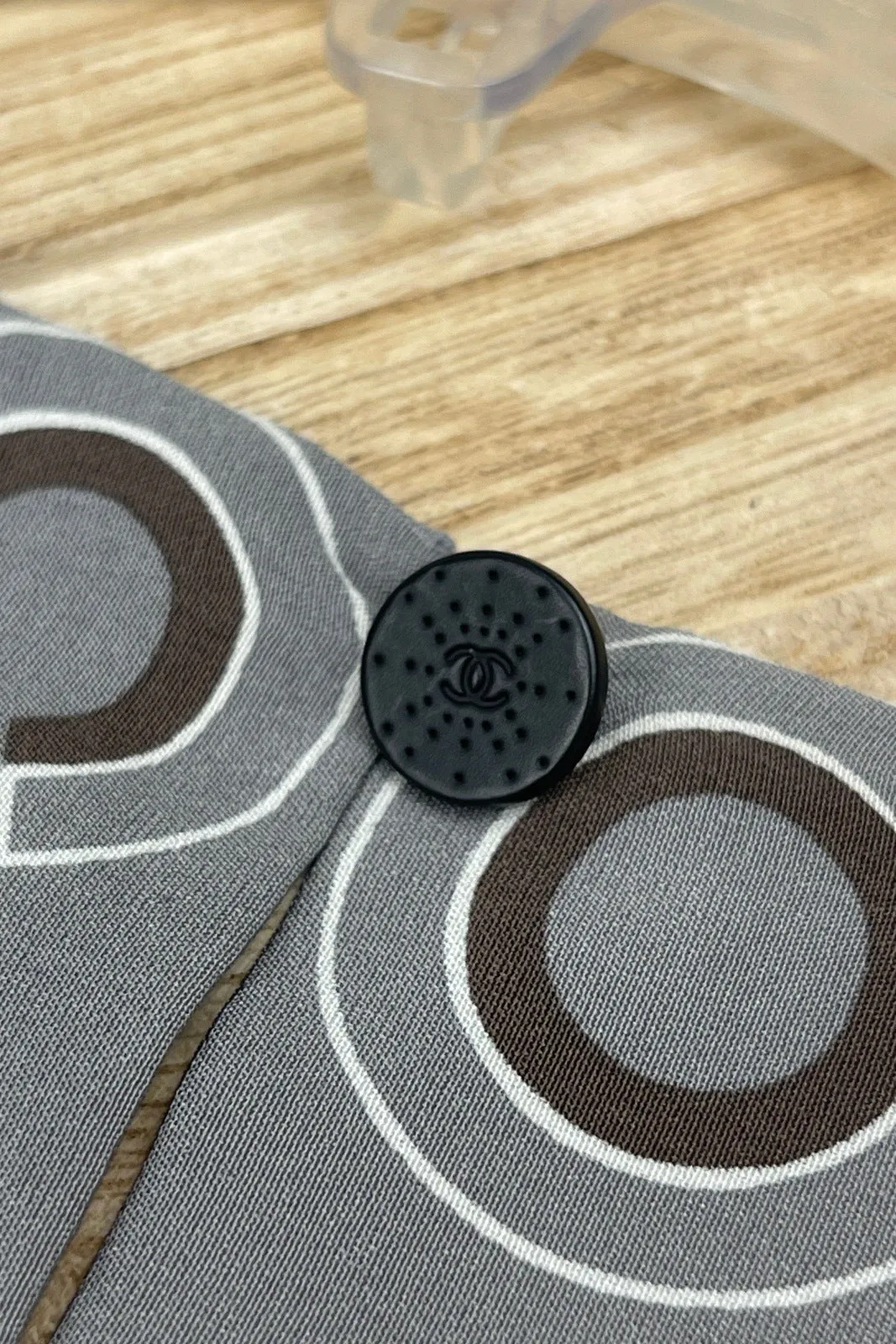 Chanel Coco CC Grey Vintage Top