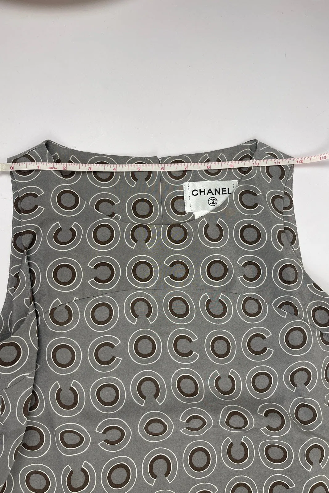 Chanel Coco CC Grey Vintage Top