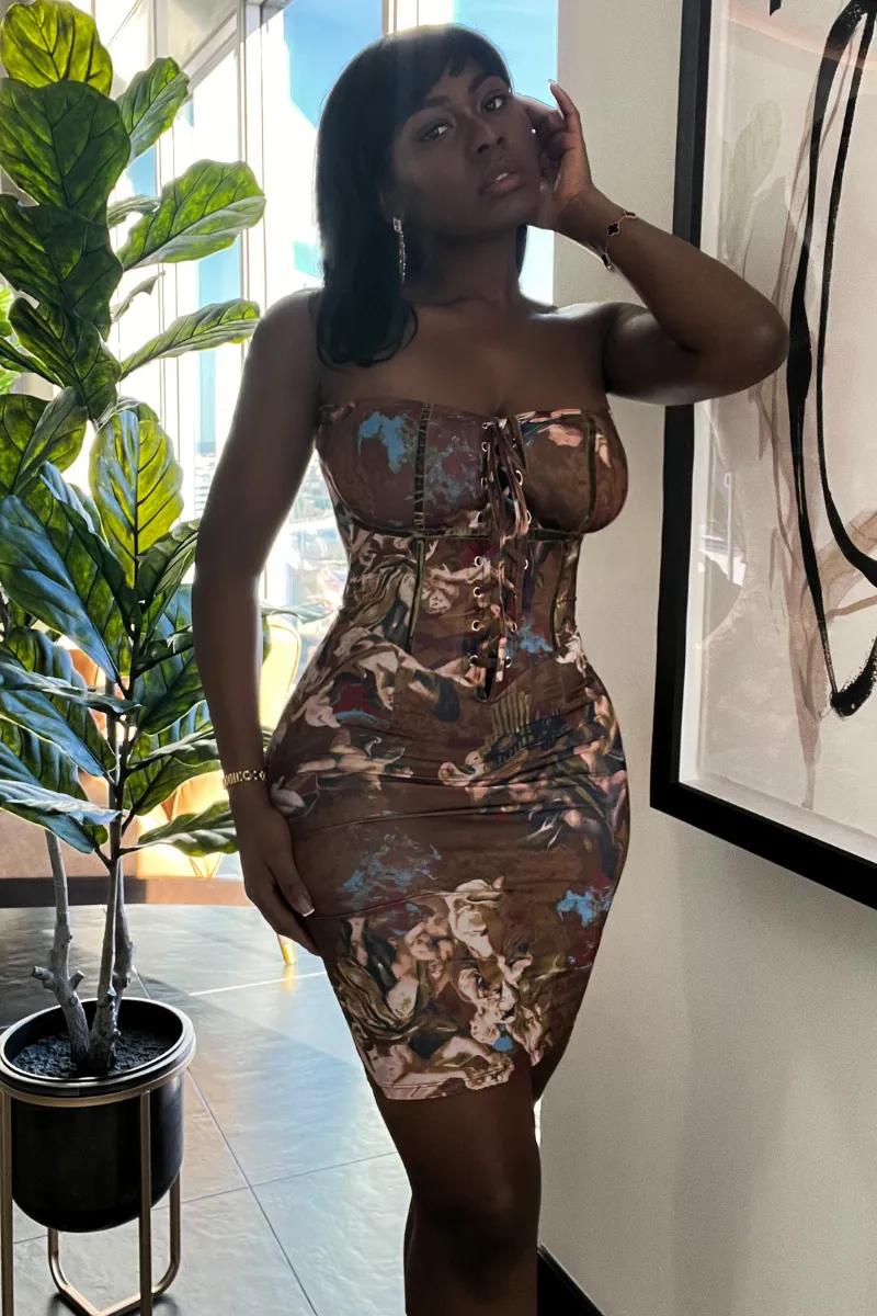 CHOCOLATE HAZE CORSET | DRESS