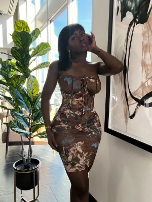 CHOCOLATE HAZE CORSET | DRESS