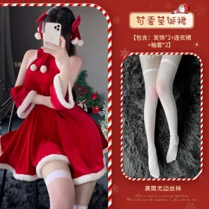 Christmas Princess Girl Velvet Dress