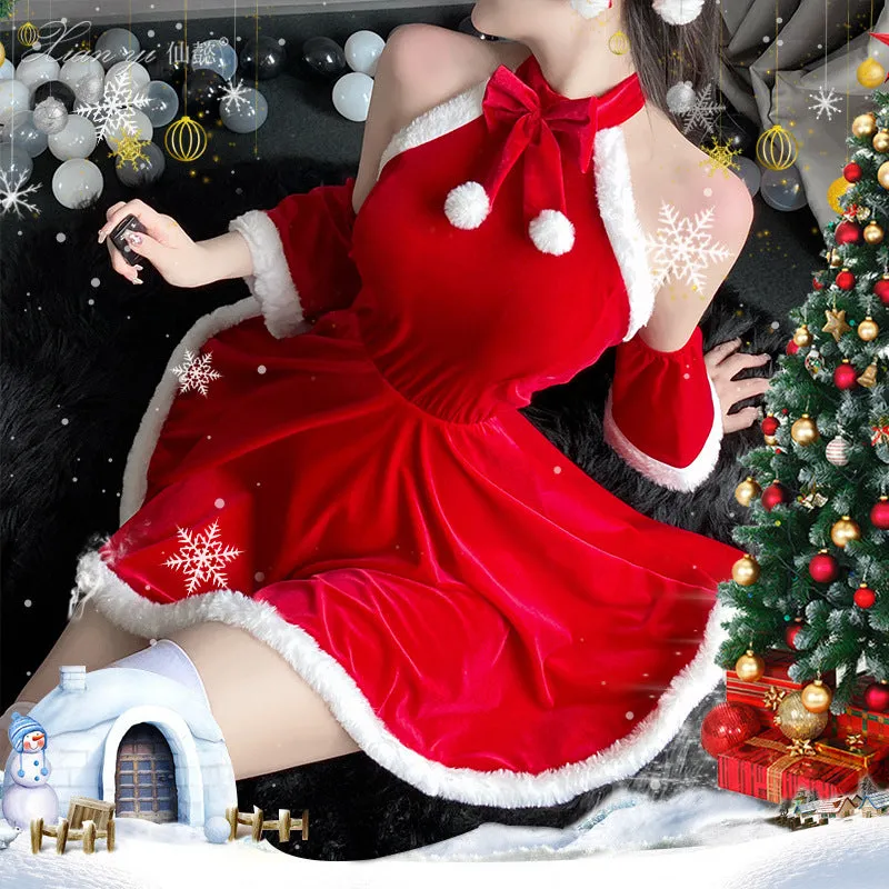 Christmas Princess Girl Velvet Dress