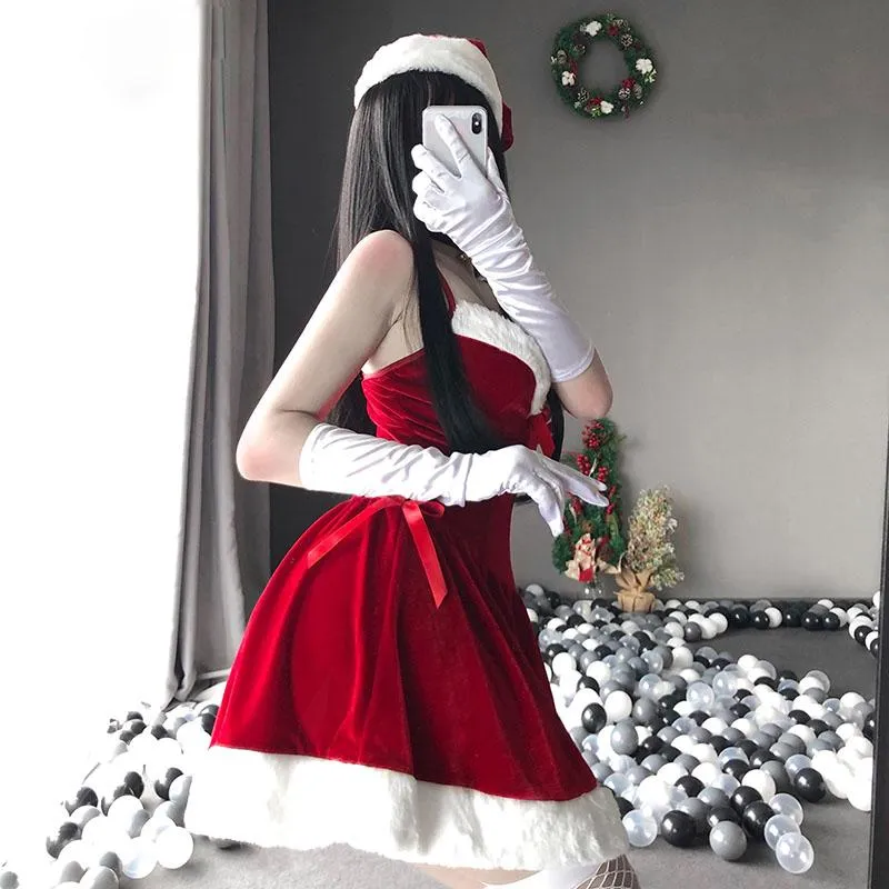 Christmas Red Velvet Dress SD00940