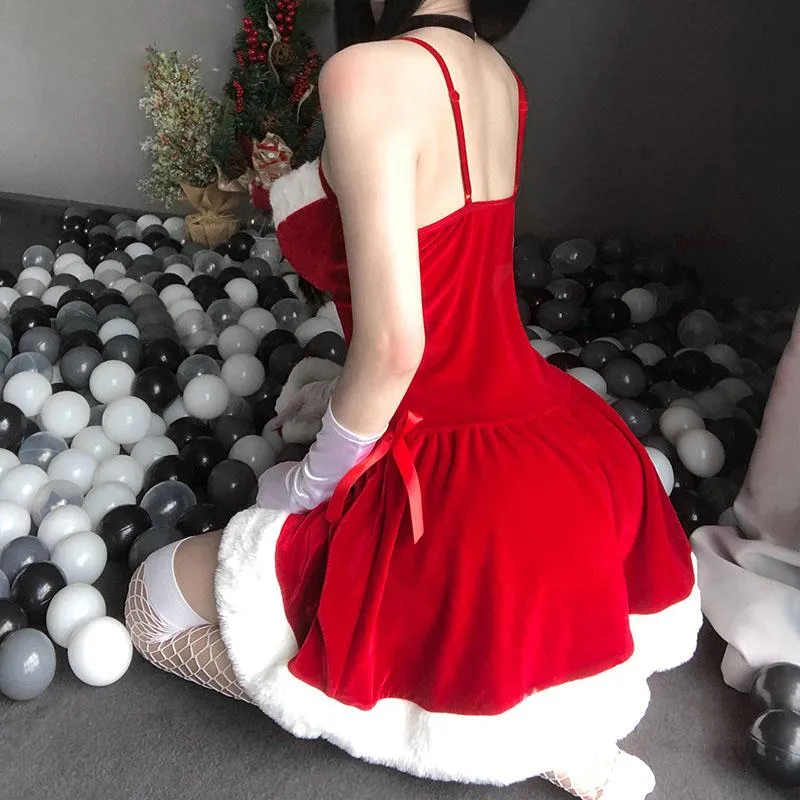 Christmas Red Velvet Dress SD00940