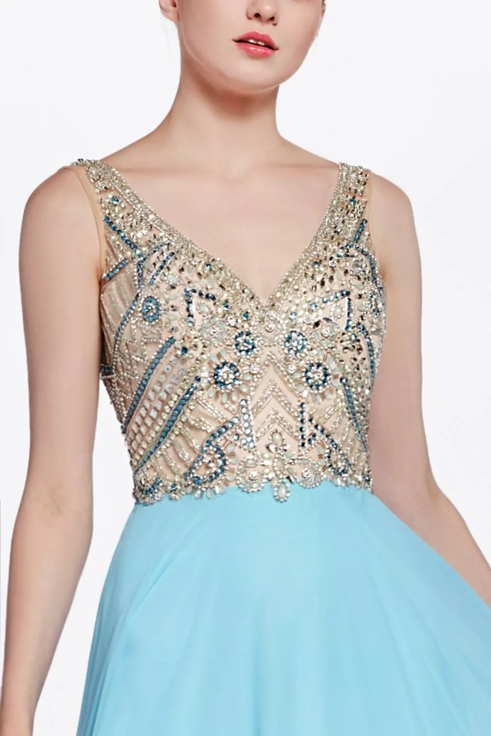 Cinderella Divine 71190 Long Dress Beaded Top Open Back