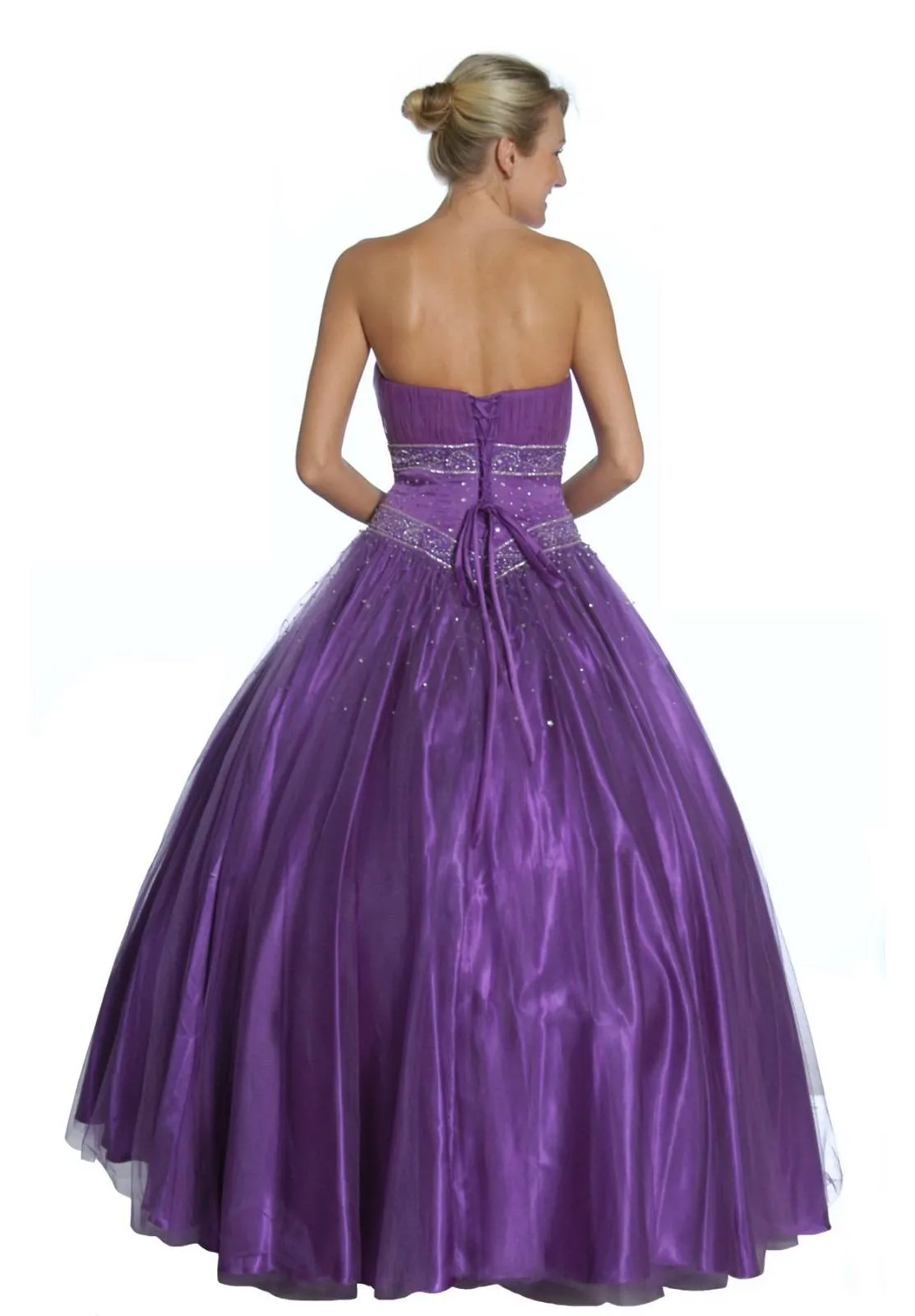 CLEARANCE - Juliet 1093 Princess Ball Gown Sweetheart Bead Lace Up Back